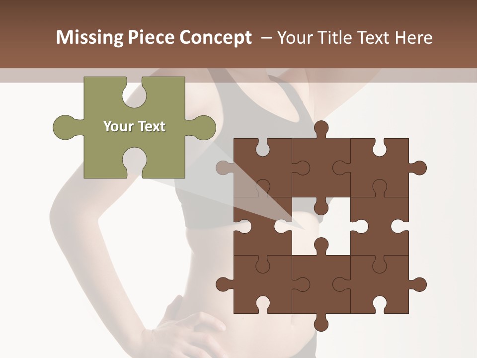 A Woman In A Black Sports Bra Top Posing For A Picture PowerPoint Template