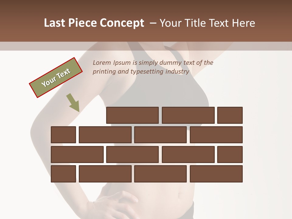 A Woman In A Black Sports Bra Top Posing For A Picture PowerPoint Template