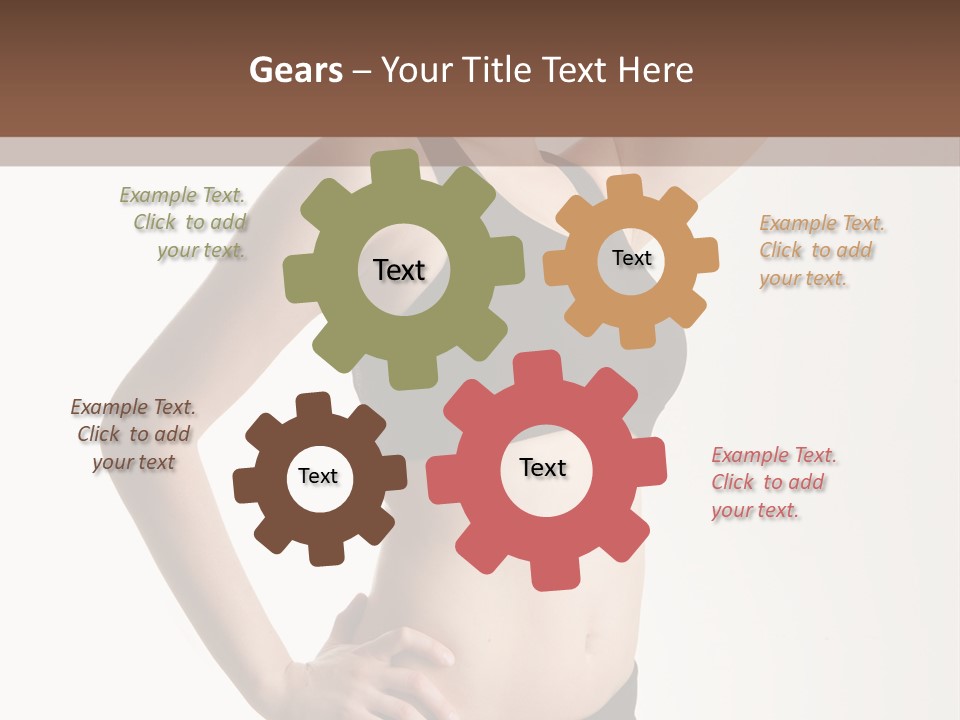 A Woman In A Black Sports Bra Top Posing For A Picture PowerPoint Template