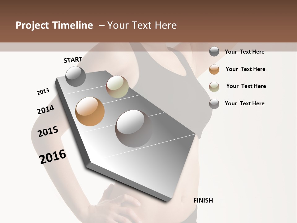 A Woman In A Black Sports Bra Top Posing For A Picture PowerPoint Template