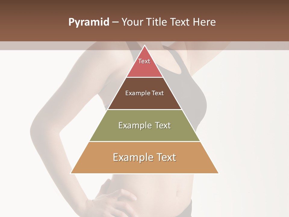 A Woman In A Black Sports Bra Top Posing For A Picture PowerPoint Template