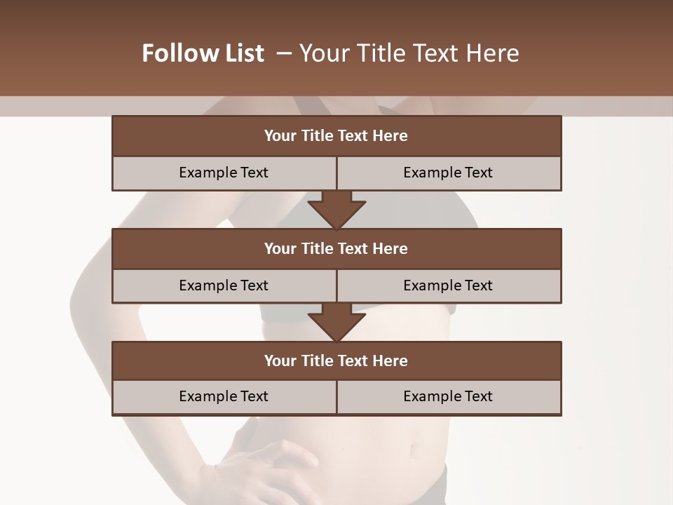 A Woman In A Black Sports Bra Top Posing For A Picture PowerPoint Template