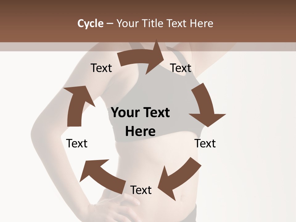 A Woman In A Black Sports Bra Top Posing For A Picture PowerPoint Template