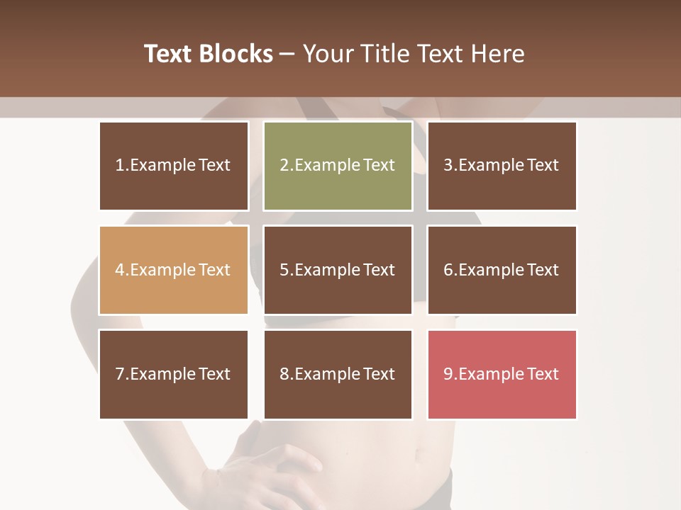 A Woman In A Black Sports Bra Top Posing For A Picture PowerPoint Template