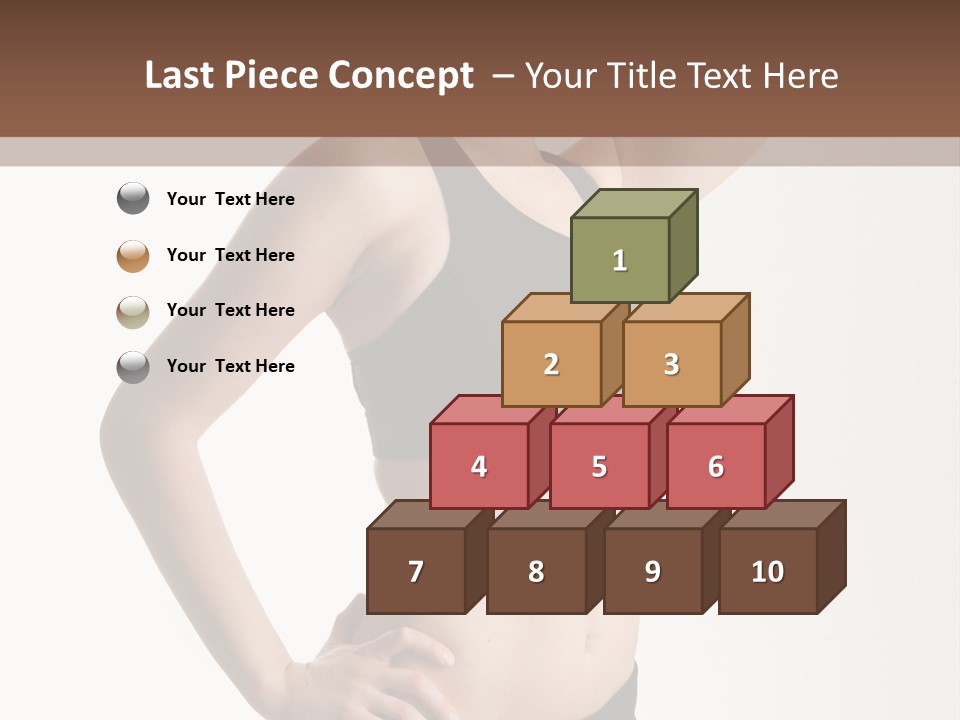 A Woman In A Black Sports Bra Top Posing For A Picture PowerPoint Template