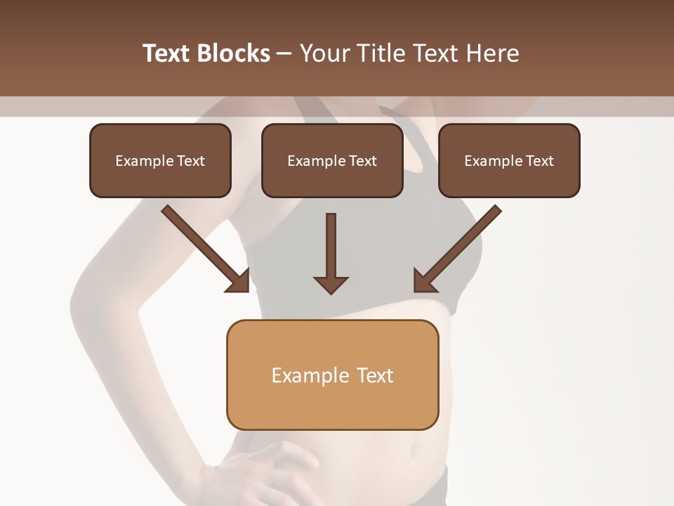 A Woman In A Black Sports Bra Top Posing For A Picture PowerPoint Template