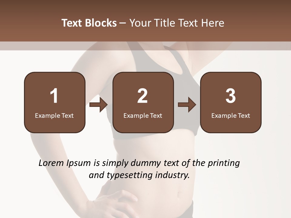 A Woman In A Black Sports Bra Top Posing For A Picture PowerPoint Template