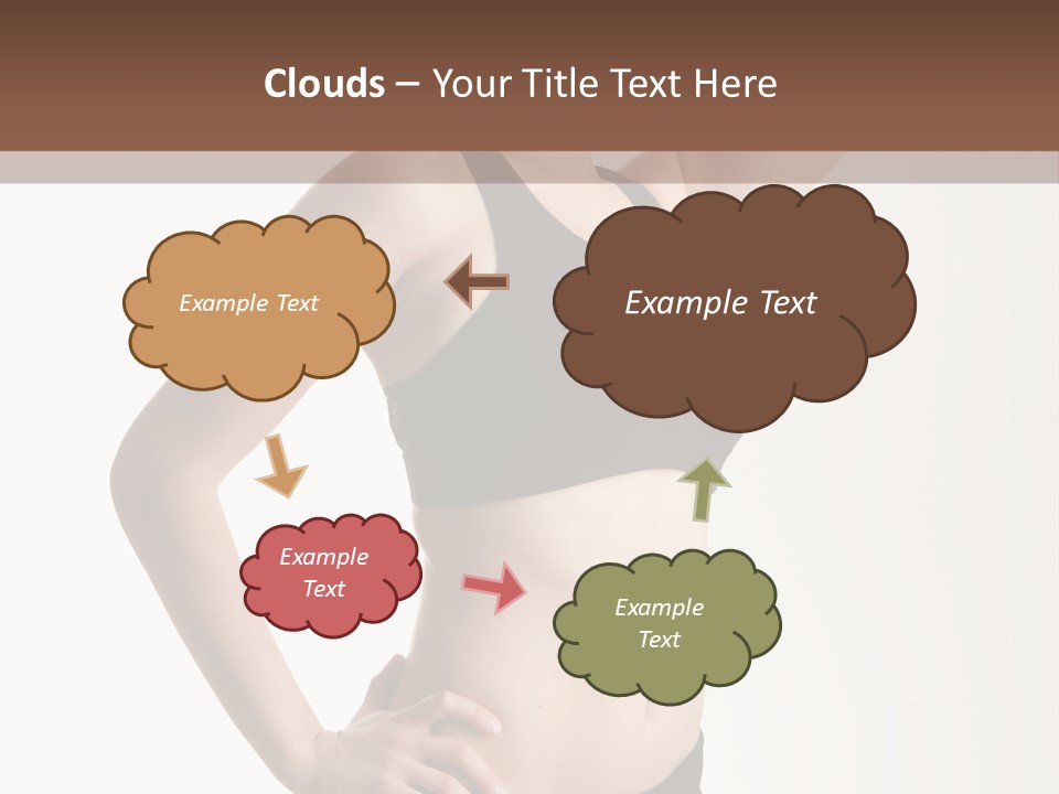 A Woman In A Black Sports Bra Top Posing For A Picture PowerPoint Template