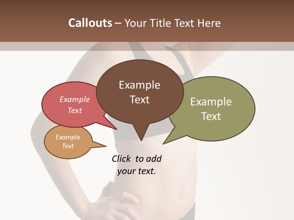 A Woman In A Black Sports Bra Top Posing For A Picture PowerPoint Template