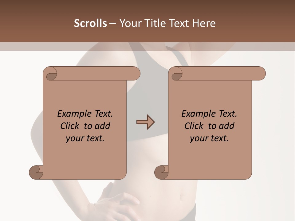 A Woman In A Black Sports Bra Top Posing For A Picture PowerPoint Template