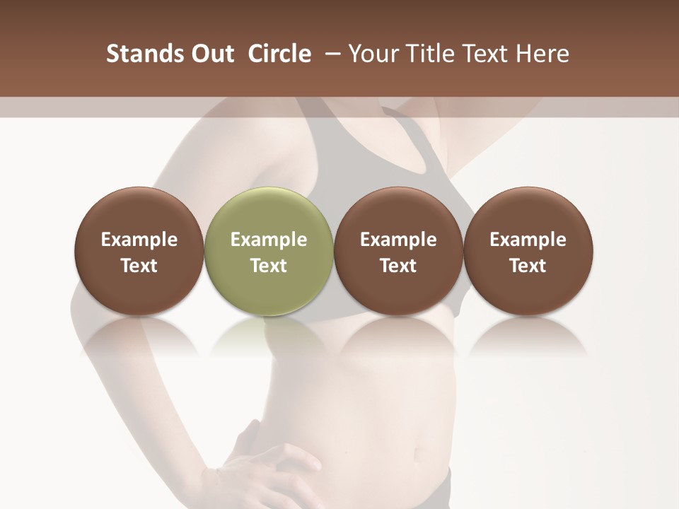 A Woman In A Black Sports Bra Top Posing For A Picture PowerPoint Template