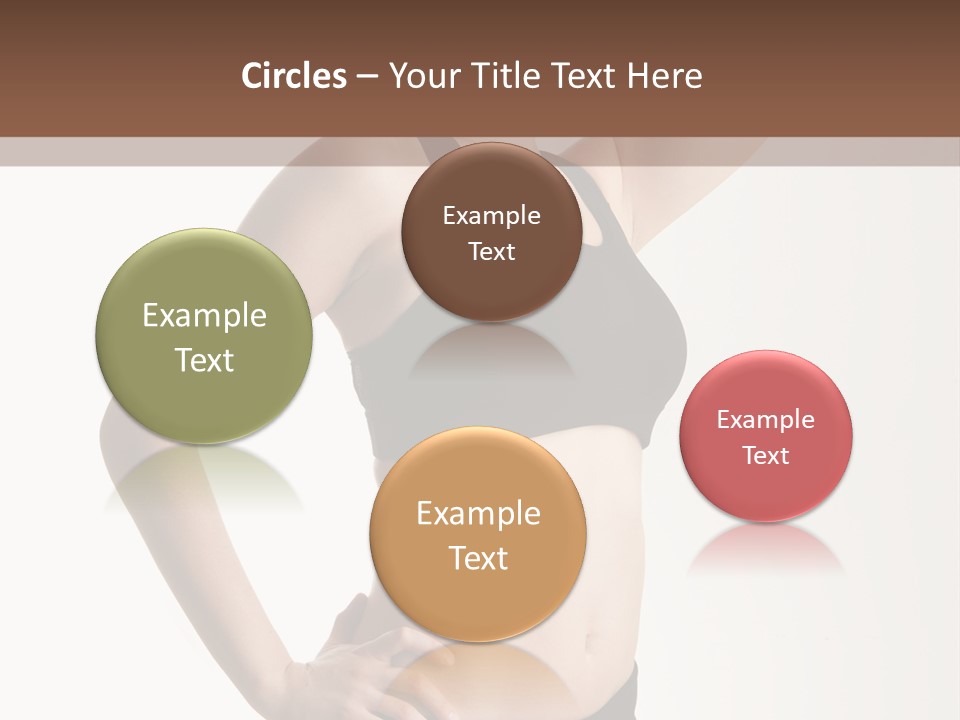 A Woman In A Black Sports Bra Top Posing For A Picture PowerPoint Template