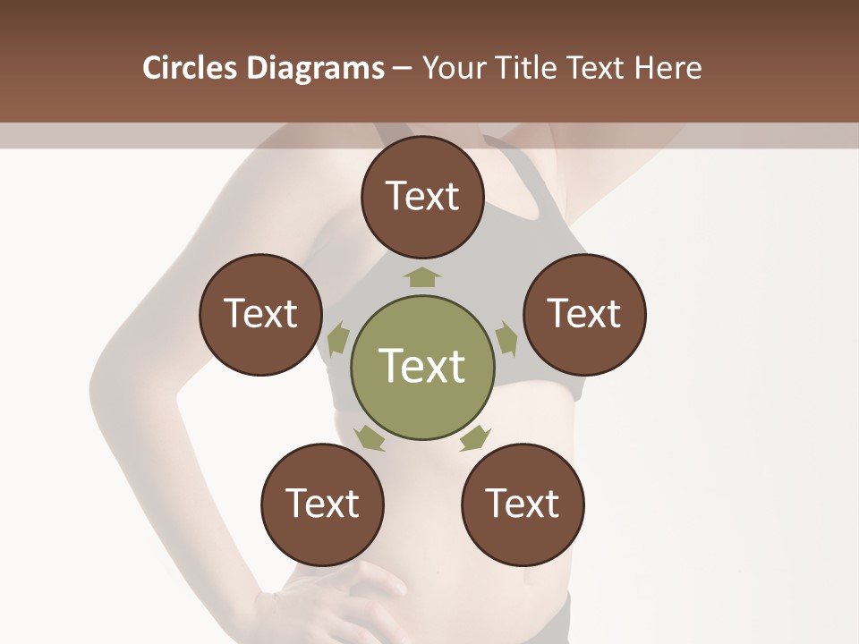 A Woman In A Black Sports Bra Top Posing For A Picture PowerPoint Template