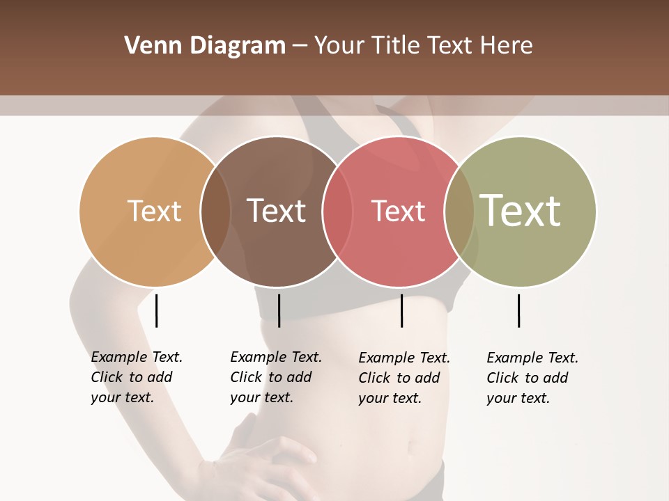 A Woman In A Black Sports Bra Top Posing For A Picture PowerPoint Template