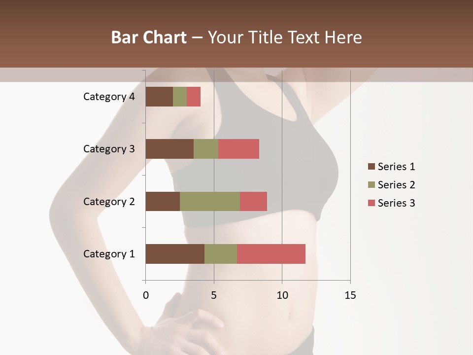 A Woman In A Black Sports Bra Top Posing For A Picture PowerPoint Template