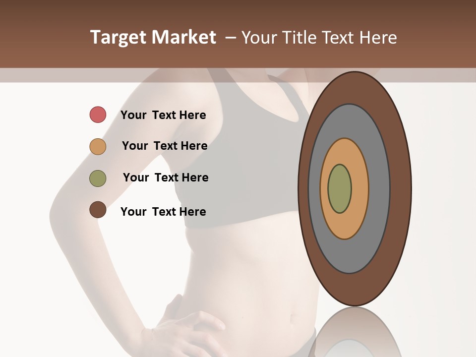 A Woman In A Black Sports Bra Top Posing For A Picture PowerPoint Template