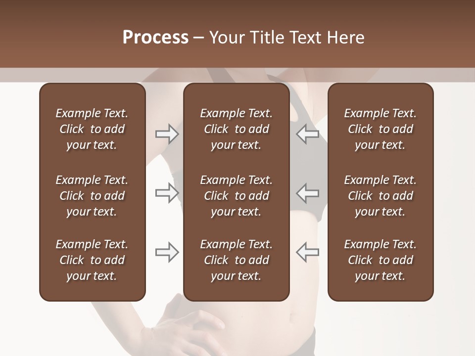 A Woman In A Black Sports Bra Top Posing For A Picture PowerPoint Template