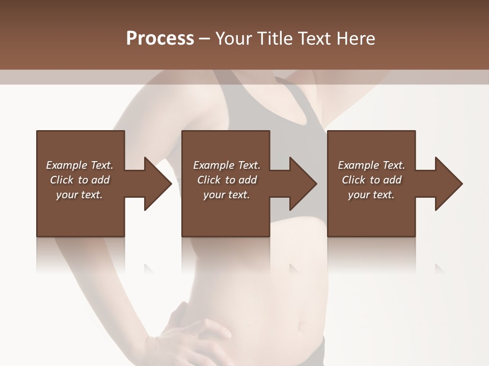 A Woman In A Black Sports Bra Top Posing For A Picture PowerPoint Template