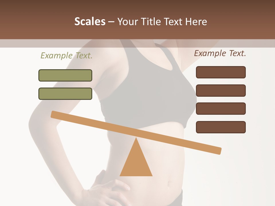 A Woman In A Black Sports Bra Top Posing For A Picture PowerPoint Template