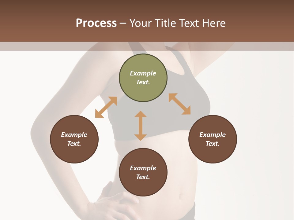 A Woman In A Black Sports Bra Top Posing For A Picture PowerPoint Template