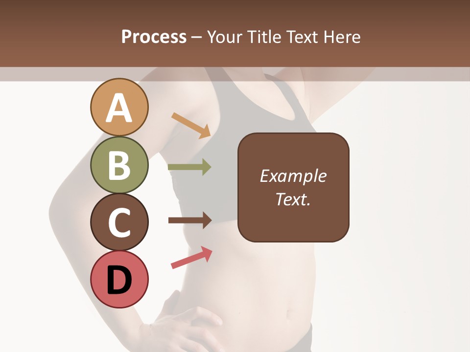 A Woman In A Black Sports Bra Top Posing For A Picture PowerPoint Template