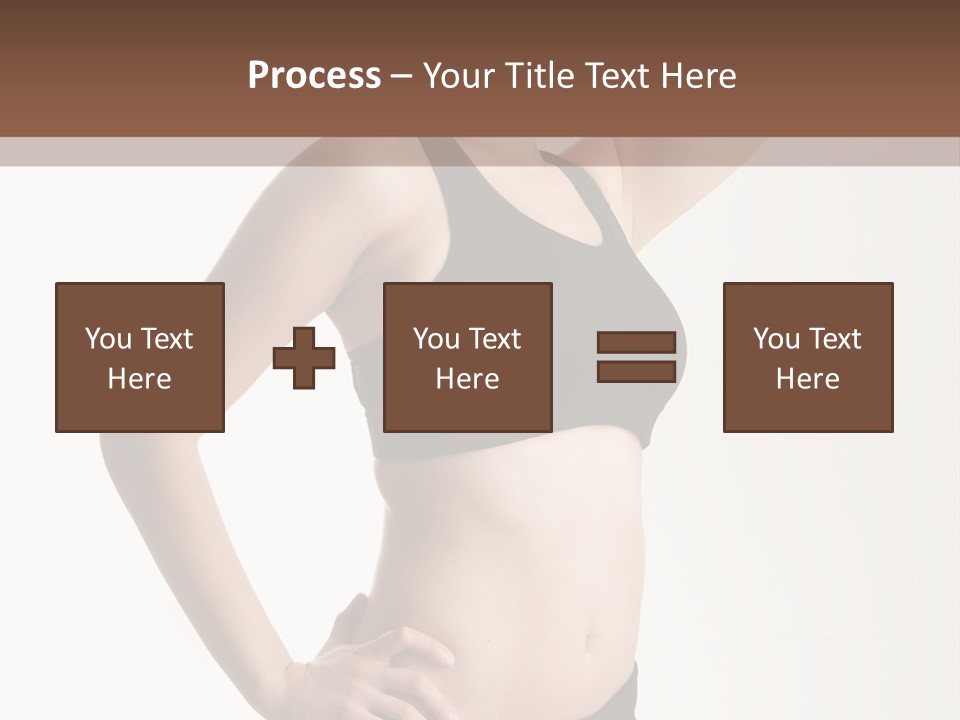 A Woman In A Black Sports Bra Top Posing For A Picture PowerPoint Template