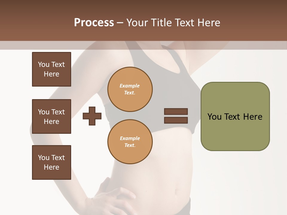 A Woman In A Black Sports Bra Top Posing For A Picture PowerPoint Template