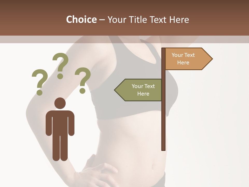 A Woman In A Black Sports Bra Top Posing For A Picture PowerPoint Template