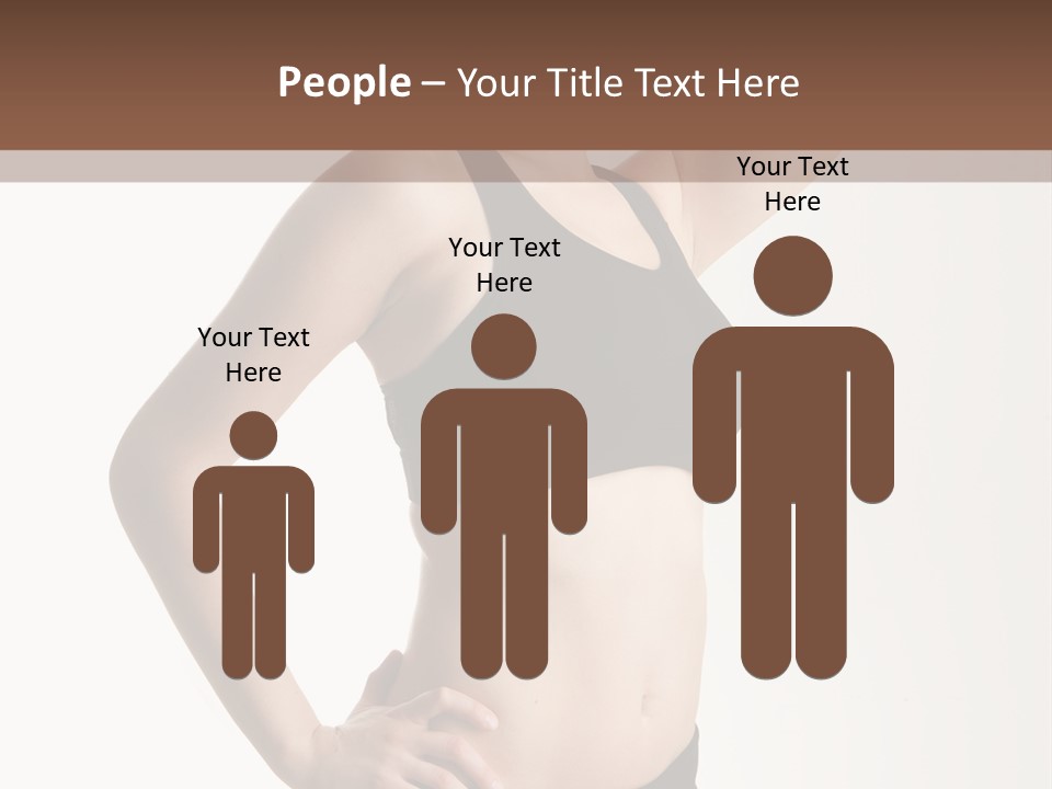 A Woman In A Black Sports Bra Top Posing For A Picture PowerPoint Template