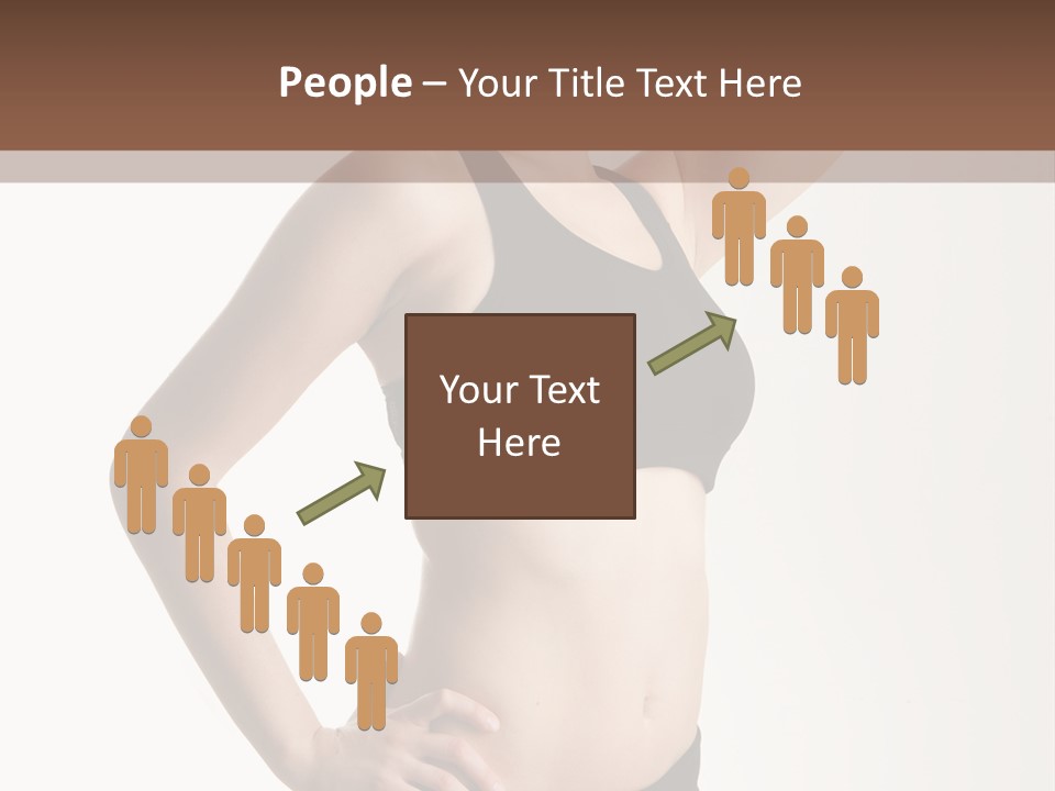 A Woman In A Black Sports Bra Top Posing For A Picture PowerPoint Template