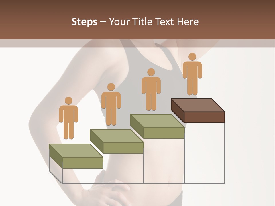 A Woman In A Black Sports Bra Top Posing For A Picture PowerPoint Template