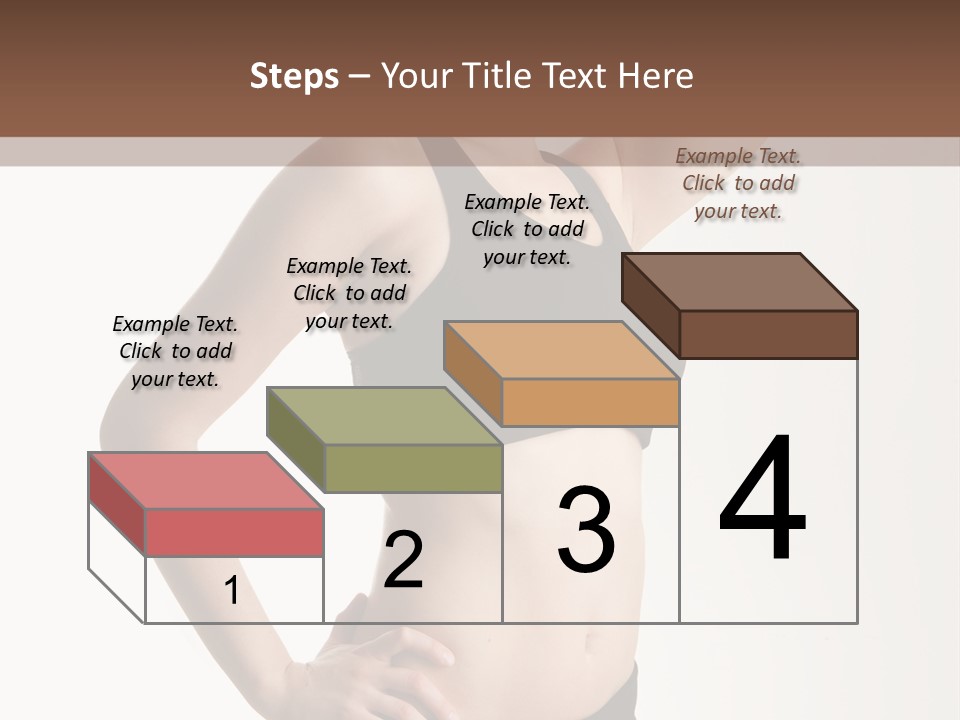 A Woman In A Black Sports Bra Top Posing For A Picture PowerPoint Template