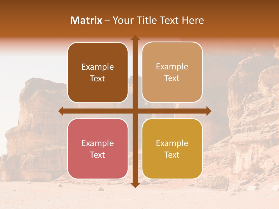 A Desert Landscape With Rocks And Sand PowerPoint Template