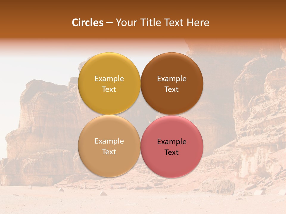 A Desert Landscape With Rocks And Sand PowerPoint Template