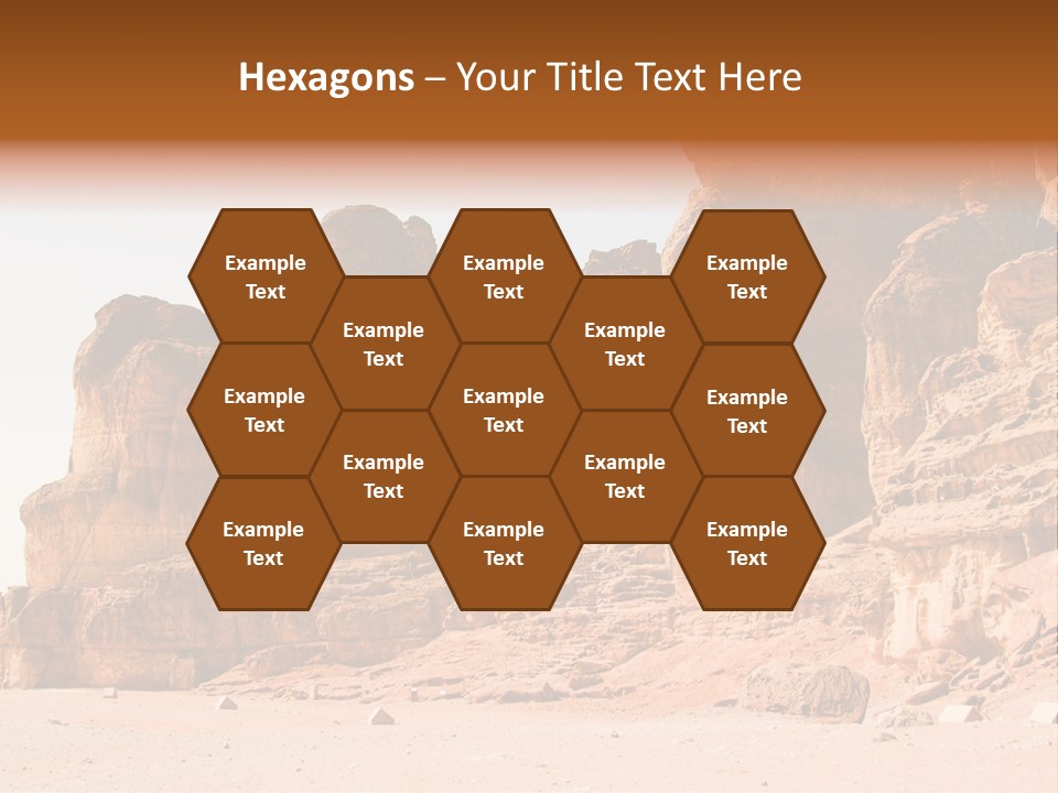 A Desert Landscape With Rocks And Sand PowerPoint Template