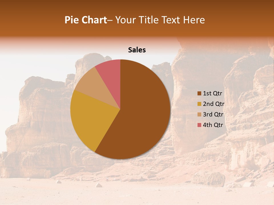 A Desert Landscape With Rocks And Sand PowerPoint Template