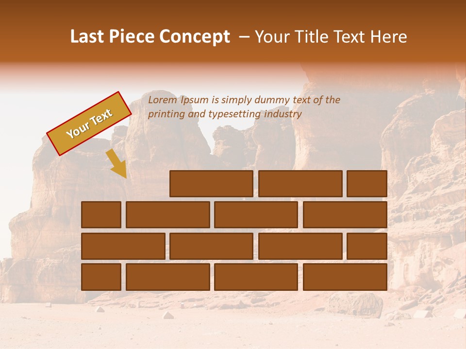A Desert Landscape With Rocks And Sand PowerPoint Template