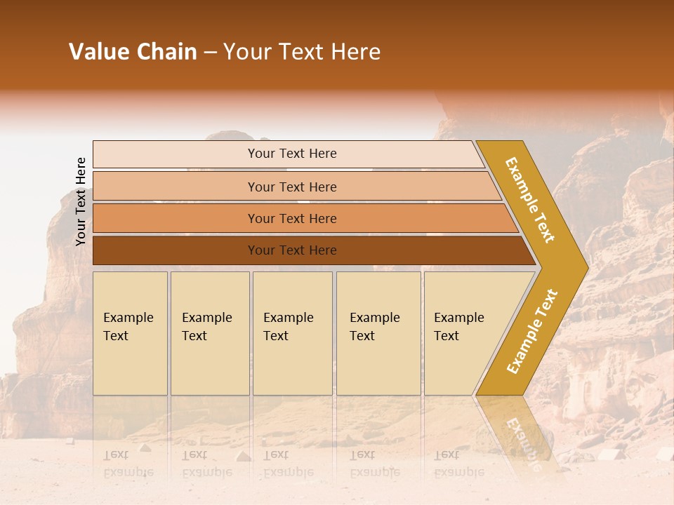 A Desert Landscape With Rocks And Sand PowerPoint Template
