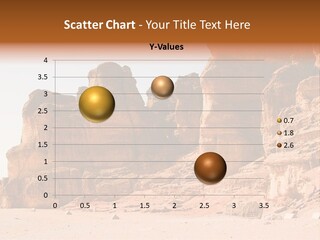 A Desert Landscape With Rocks And Sand PowerPoint Template