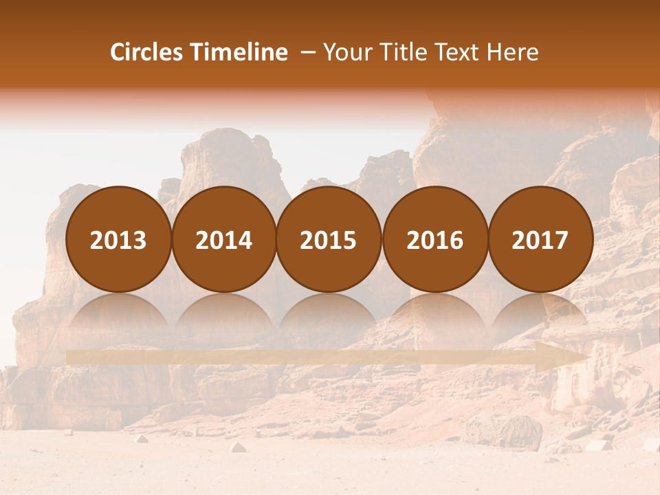 A Desert Landscape With Rocks And Sand PowerPoint Template
