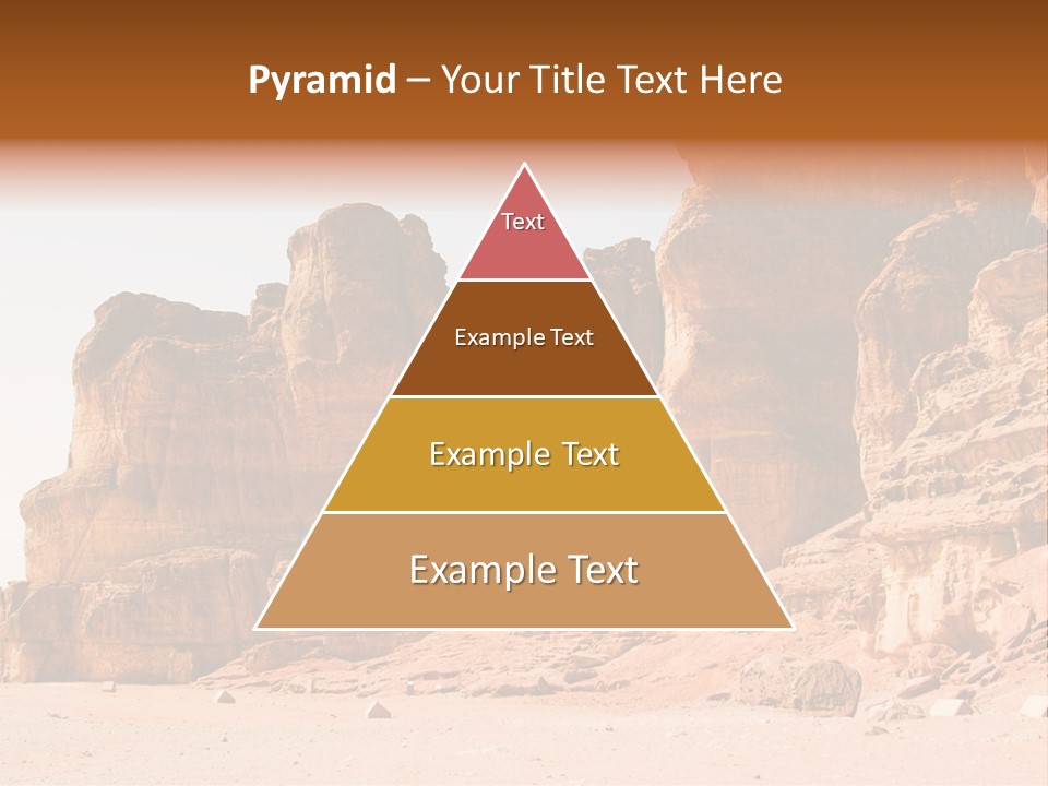 A Desert Landscape With Rocks And Sand PowerPoint Template