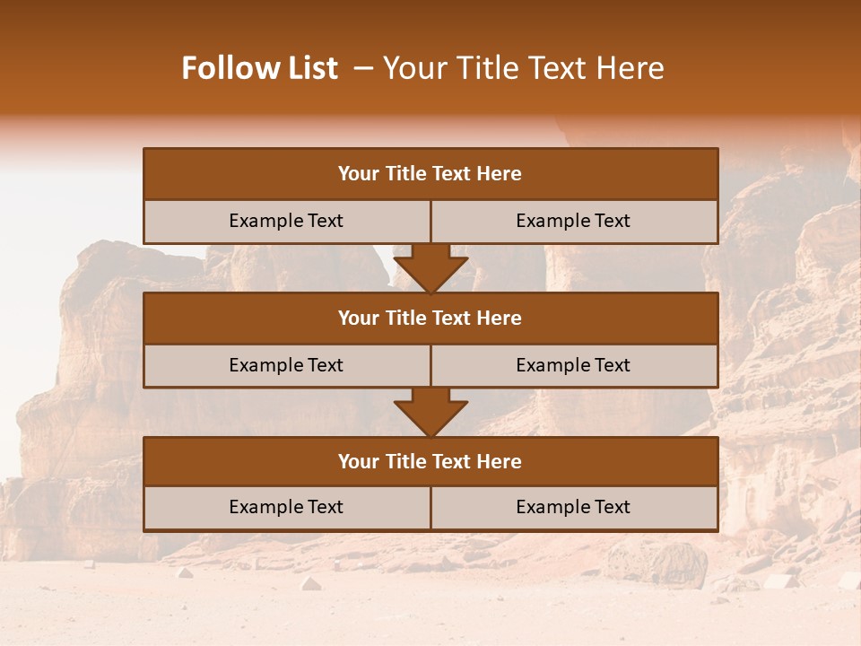 A Desert Landscape With Rocks And Sand PowerPoint Template