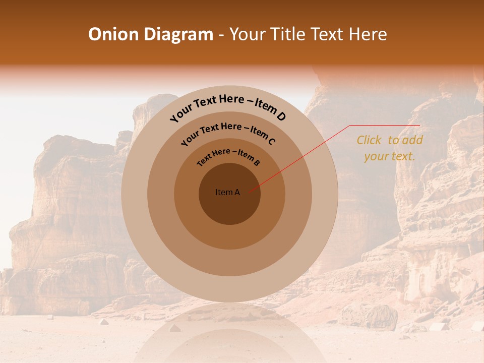 A Desert Landscape With Rocks And Sand PowerPoint Template