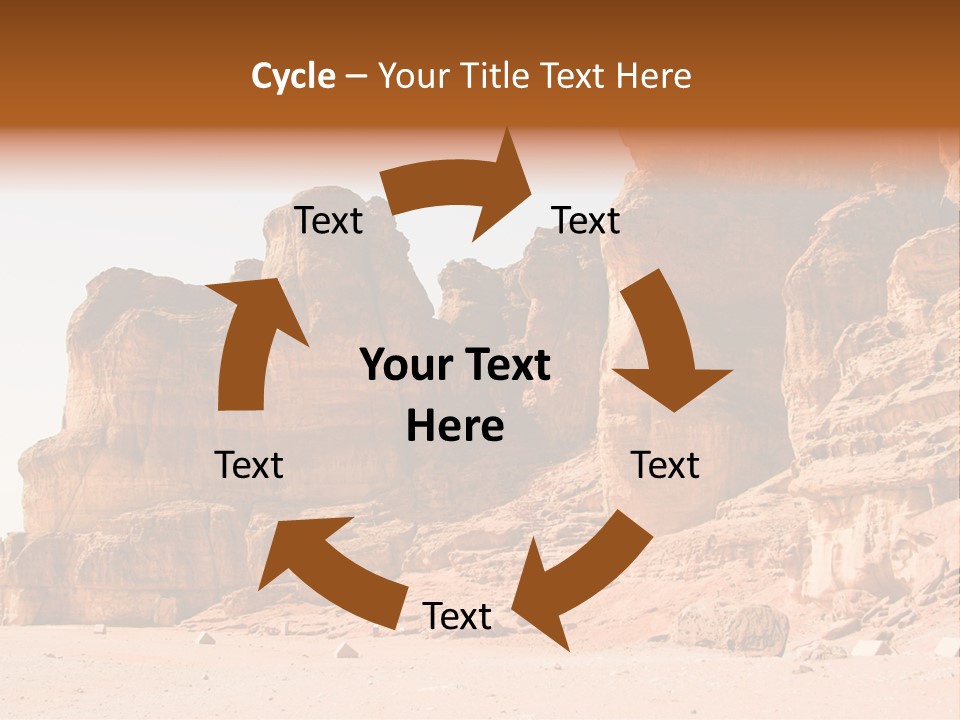 A Desert Landscape With Rocks And Sand PowerPoint Template
