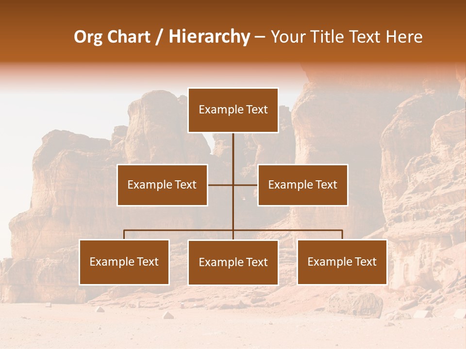 A Desert Landscape With Rocks And Sand PowerPoint Template