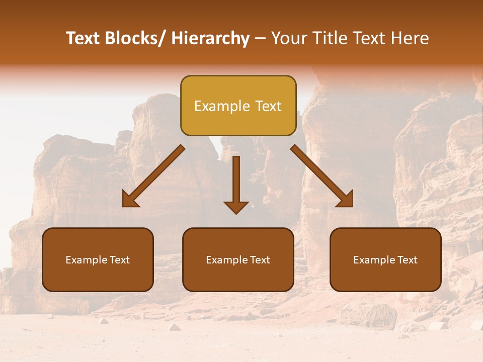 A Desert Landscape With Rocks And Sand PowerPoint Template