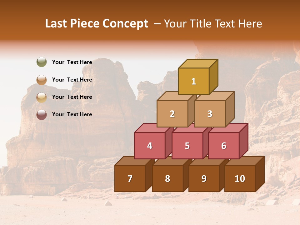 A Desert Landscape With Rocks And Sand PowerPoint Template