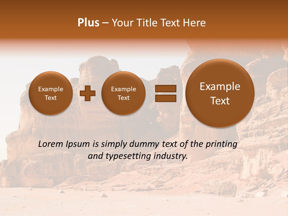 A Desert Landscape With Rocks And Sand PowerPoint Template