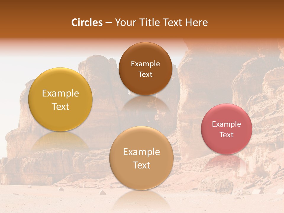 A Desert Landscape With Rocks And Sand PowerPoint Template