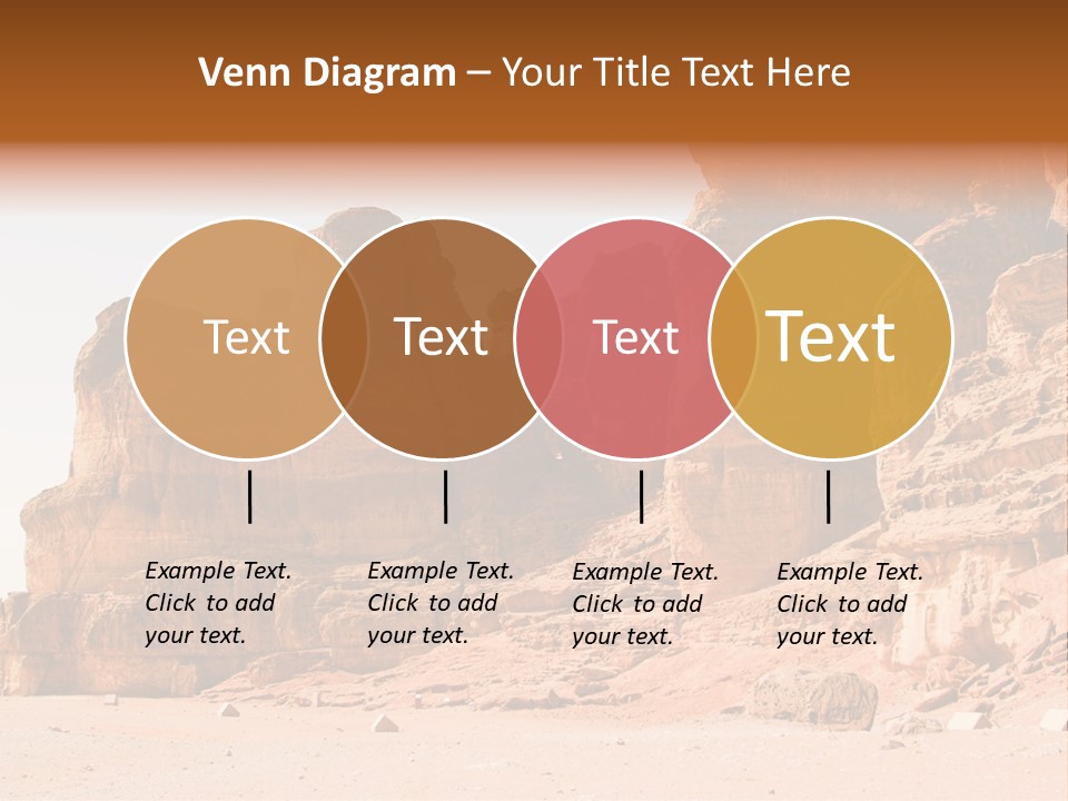 A Desert Landscape With Rocks And Sand PowerPoint Template